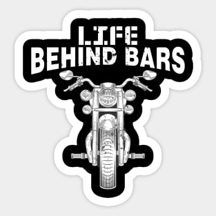 Cool Life Behind Bars Motorcycle Biker Men Father Day Sticker